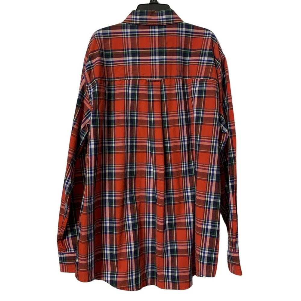 Chaps Shirt Mens XL Red Plaid Button Down Long Sleeve Front Pocket Easy Care - Picture 2 of 4